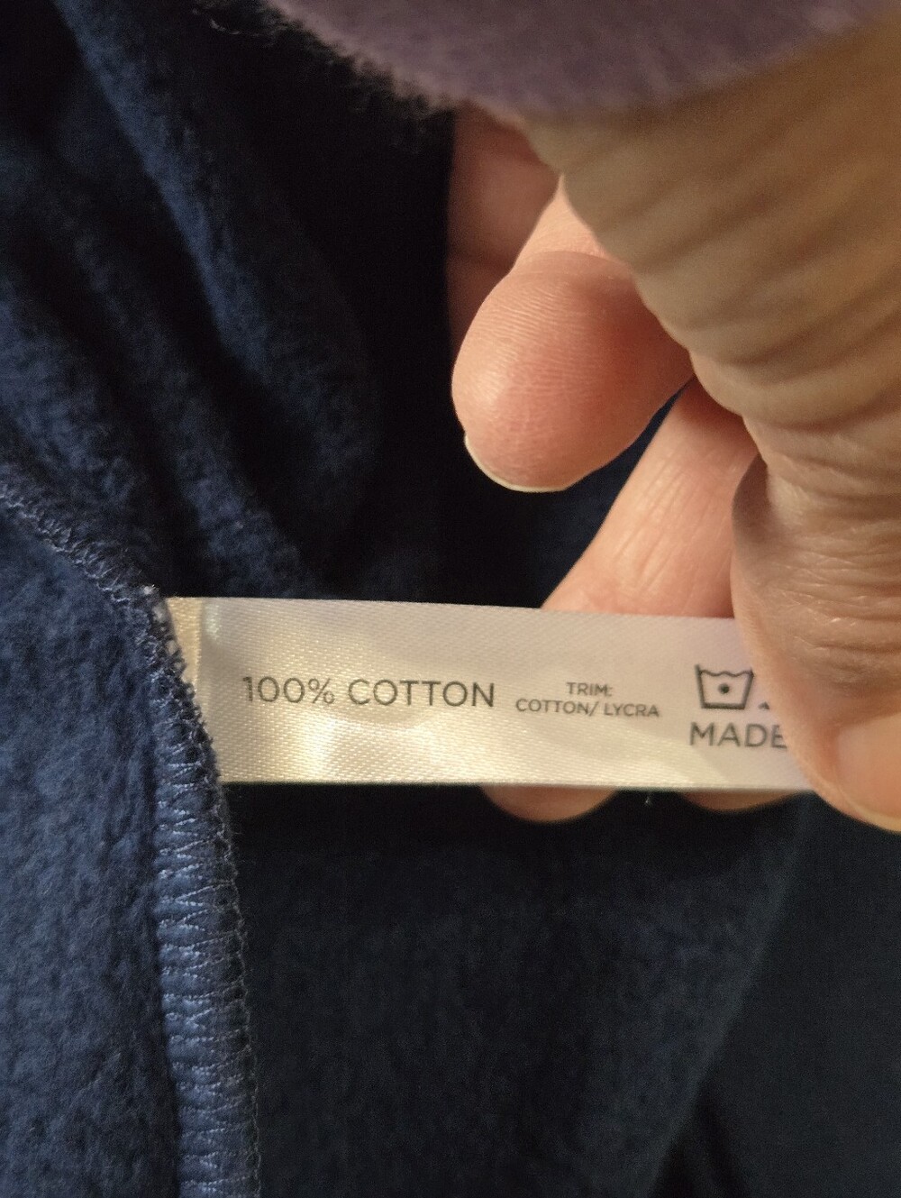 Tuckernuck Navy Polo Sweater with White Stripe Trim - Picture 5 of 6